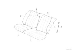 E34 525ix M50 Sedan / Seats/  Through Loading Facility Seat Cover