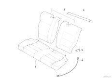 E36 318is M42 Coupe / Seats/  Through Loading Facility Seat Cover-2