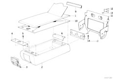 E34 525i M50 Sedan / Seats Center Armrest Rear W Storing Partition