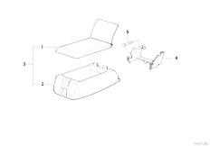 E32 750iL M70 Sedan / Seats/  Two Piece Center Armrest Rear