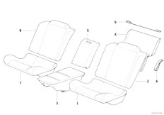 E31 840Ci M62 Coupe / Seats/  Fold Down Rear Backrest