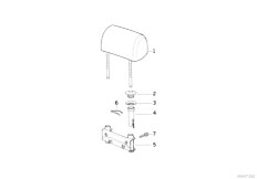 E36 M3 S50 Cabrio / Seats/  Headrest Rear