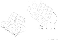 E36 320i M50 Cabrio / Seats/  Rear Cover