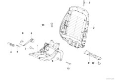E36 323ti M52 Compact / Seats Front Seat Backrest Frame