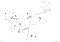 E38 740iL M62 Sedan / Engine/  Crankcase Ventilation Oil Separator