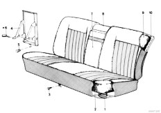 E12 528i M30 Sedan / Seats Seat Spring Frame Frame Pad Rear