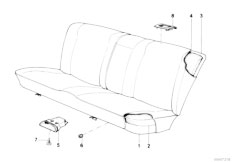 E34 535i M30 Sedan / Seats/  Rear Seat Parts