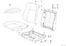 E34 525ix M50 Sedan / Seats/  Bmw Sports Seat Frame Mechanical