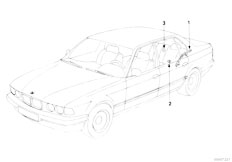 E32 750iLS M70 Sedan / Seats/  Rear Seat Parts-3