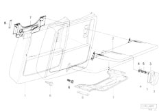 E32 735iL M30 Sedan / Seats Rear Panel Folding Table