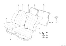 E34 525ix M50 Sedan / Seats/  Through Loading Facility Rear Seat