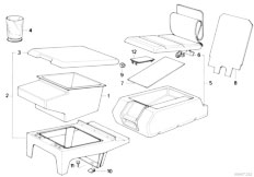 E32 750iLS M70 Sedan / Seats Armrest Cold Compartment