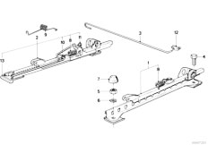 E30 320i M20 2 doors / Seats/  Front Seat Rail