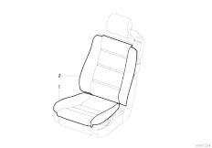 E31 840i M60 Coupe / Seats Seat Cover Front