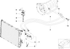 E46 330xi M54 Sedan / Radiator/  Oil Cooling Automatic Gearbox A5s R