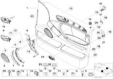 E53 X5 3.0d M57 SAV / Vehicle Trim/  Door Trim Panel Front Side Airbag