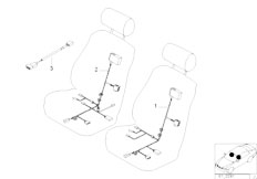 E52 Z8 S62 Roadster / Vehicle Electrical System Wiring Set Seat