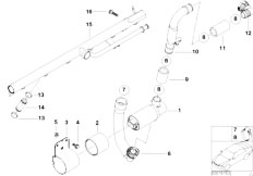 E46 M3 S54 Coupe / Fuel Preparation System Idle Regul Valve Additional Air Line