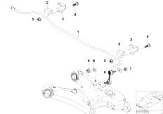 E39 520d M47 Sedan / Rear Axle/  Stabilizer Rear