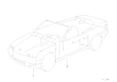 E36 323i M52 Cabrio / Vehicle Electrical System/  Cable Harness Sector Front