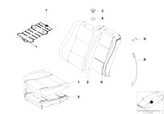 E39 525td M51 Sedan / Seats/  Front Seat Cover Pad