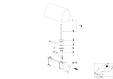 E39 523i M52 Sedan / Seats/  Headrest Rear