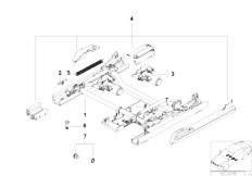 E38 735i M62 Sedan / Seats/  Bmw Sports Seat Seat Rail Electrical