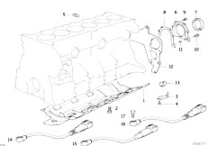 E36 M3 S50 Sedan / Engine Engine Block Mounting Parts