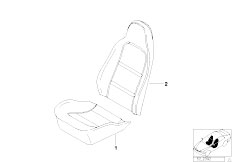 Z3 Z3 3.0i M54 Roadster / Seats/  Basic Seat Upholstery Parts-2
