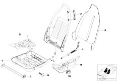 Z3 Z3 1.9 M43 Roadster / Seats/  Front Seat Frame Covers