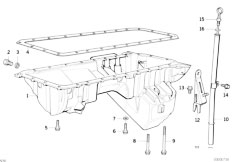 E36 M3 S50 Sedan / Engine/  Oil Pan And Dip Stick