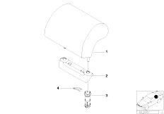 E39 525i M54 Touring / Seats/  Headrest Centre Seat