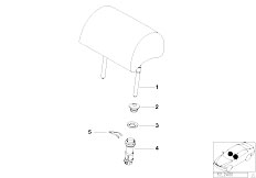 E53 X5 3.0i M54 SAV / Seats/  Mechanical Headrest Rear