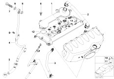 E46 M3 S54 Coupe / Engine Crankcase Ventilation Oil Separator