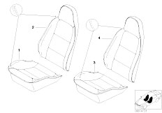 Z3 Z3 1.9 M43 Roadster / Individual Equipment Indiv Basic Seat Upholst Sections Welt