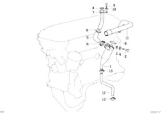 E36 M3 S50 Coupe / Engine/  Crankcase Ventilation Oil Separator