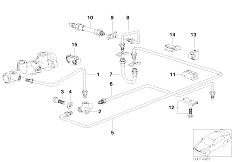 E34 525tds M51 Sedan / Brakes/  Brake Pipe Rear Without Abs