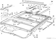 E31 840Ci M62 Coupe / Sliding Roof Folding Top Sliding Lifting Roof Frame