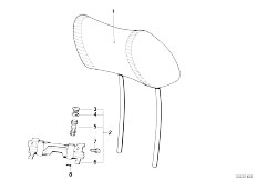 E30 318i M40 2 doors / Seats/  Mechanical Headrest Rear