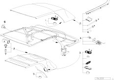 E36 323i M52 Cabrio / Sliding Roof Folding Top Folding Top Repair Kits