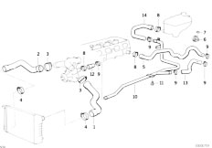 E36 M3 3.2 S50 Coupe / Engine Cooling System Water Hoses