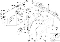 Z3 Z3 M3.2 S54 Roadster / Bodywork/  Side Panel Tail Trim