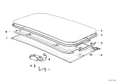 E31 850Ci M70 Coupe / Sliding Roof Folding Top/  Slid Lift Roof Cover Ceiling Frame