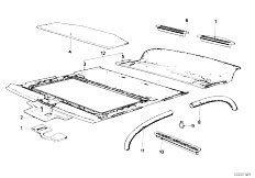 E12 520i M10 Sedan / Sliding Roof Folding Top/  Trim Sliding Lifting Roof