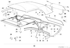 E30 325i M20 Cabrio / Sliding Roof Folding Top/  Folding Top