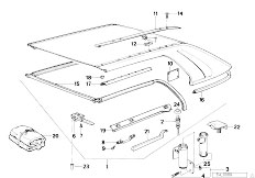 E30 325i M20 Cabrio / Sliding Roof Folding Top Hardtop Parts