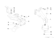E36 M3 3.2 S50 Cabrio / Engine/  Engine Suspension Damper