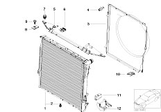 E53 X5 3.0i M54 SAV / Radiator Radiator Frame