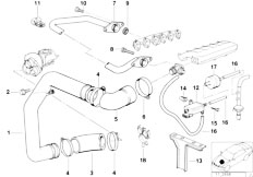 E34 525td M51 Touring / Engine/  Intake Manifold Supercharg Air Duct Agr