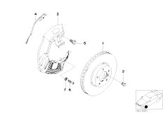 E39 530d M57 Sedan / Brakes/  Front Brake Brake Disc